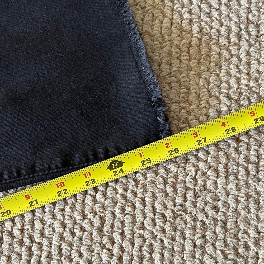 NYDJ Black Cropped Ankle Jeans with Frayed Hem